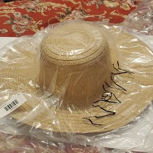 Iman designed straw floppy hat,NWT,one size